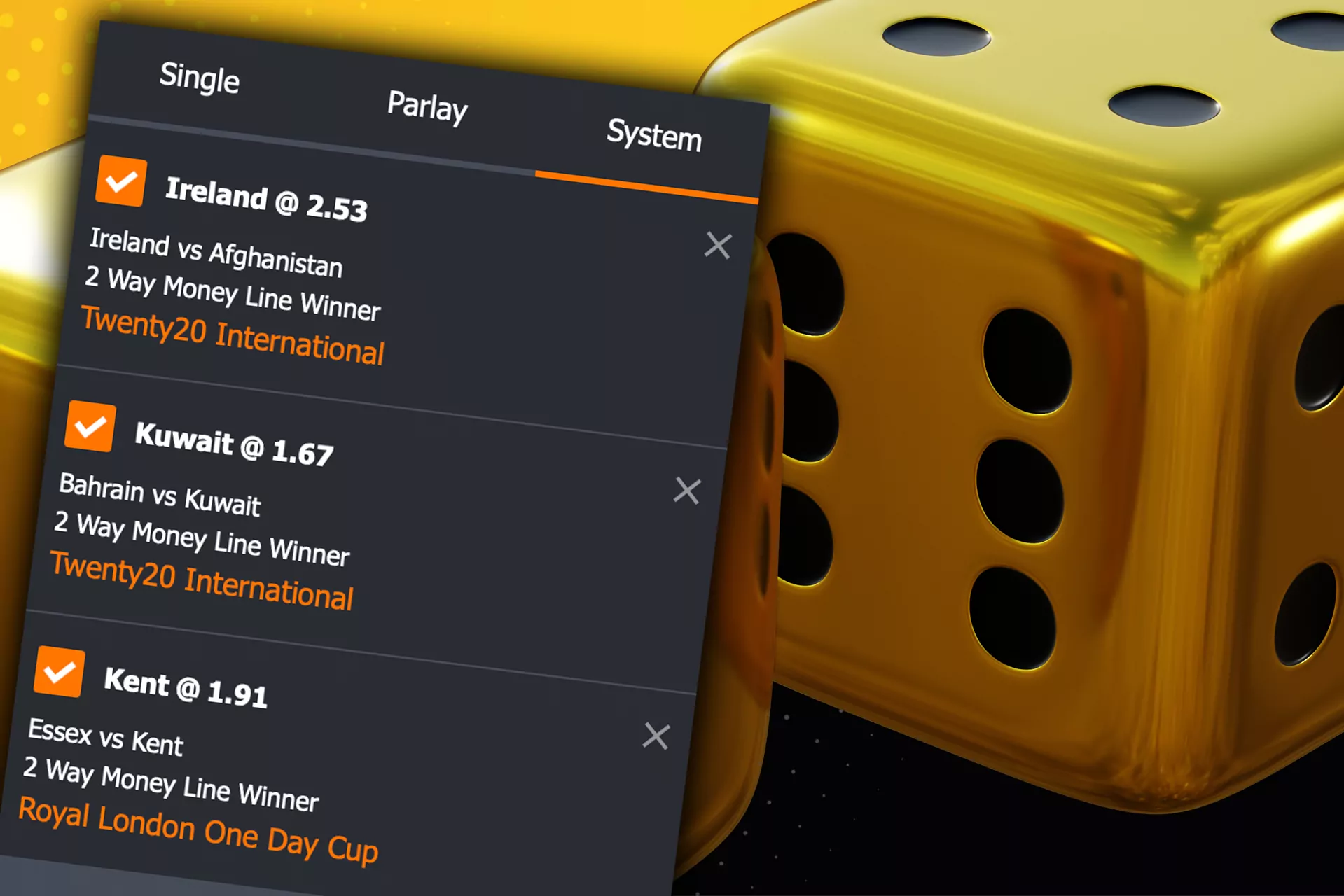 System bets are suitable for more experienced bettors.